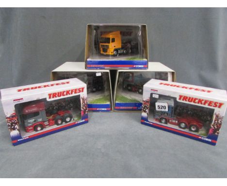 Five boxed 1:50 Corgi Truckfest cabs including CC13410 Pollock, CC13218 Jack Richards, CC12923 Macfarlane, CC13702 Garn and C