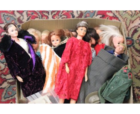 A Collection of Fifteen Sindy style Dolls plus Action Man in sleeping bag with clothes plus an I am Lisa Littlechap Doll with