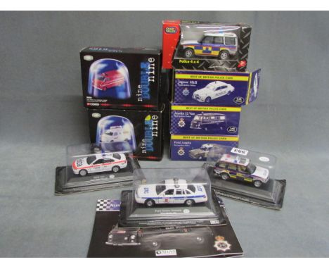 A Collection of Boxed Die-Cast Emergency Service Vehicles including Two Corgi 'Nine Double Nine' Fire Vans, Chad Valley, Thre