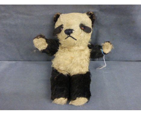 Chiltern Panda with remnants of label in side seam circa 1950s