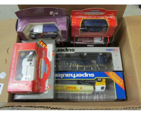 A Quantity of Boxed Corgi Die Cast Vehicles including Two Superhaulers, Two Fire Heroes and a Corgi Classic Mack Truck
