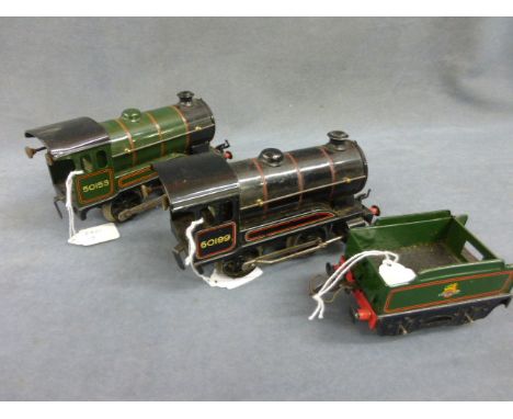 A Hornby O Gauge Type 51 50153 Engine and Tender in BR Green Livery plus a Hornby O Gauge Engine in Black 