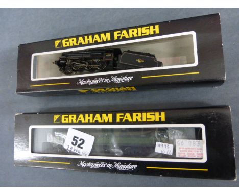 Cased Graham Farish N gauge 371-825 Diesel Locomotive in two tone green plus Graham Farish N gauge 372-127 BR Black 40 years 