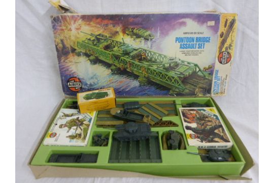 Boxed Airfix Pontoon Bridge Assault Set Plus A Boxed Airfix Troop Carrier