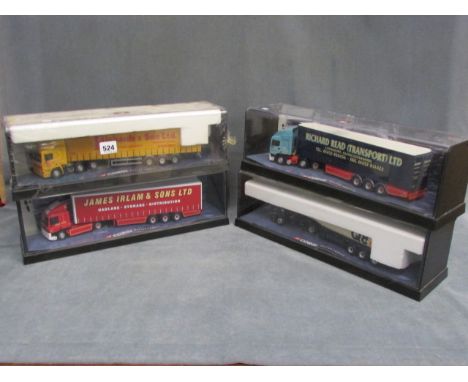 Four cased Corgi Modern Trucks including 75203 Richard Read, 75301 Q8, 75204 Jack Richards & Son (sealed) and 75401 James Irl