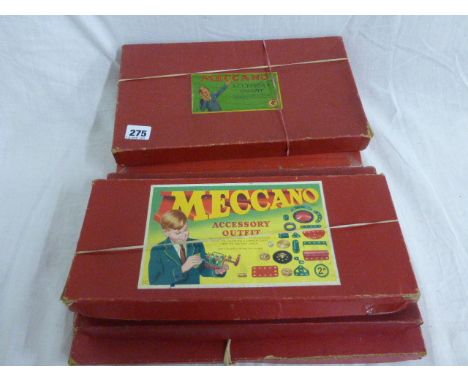 Five Vintage Boxed Meccano Accessory Outfits including Two 4A, 2A, 4A and 2
