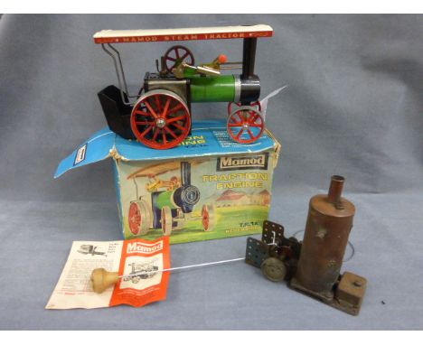 Boxed Mamod Traction Engine TE1A plus a Meccano Steam Engine