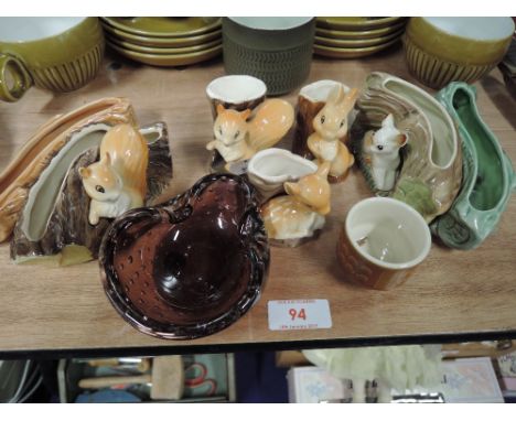 A selection of Hornsea Pottery Forna ceramic displays