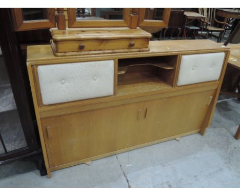 A vintage ply headboard/shelf