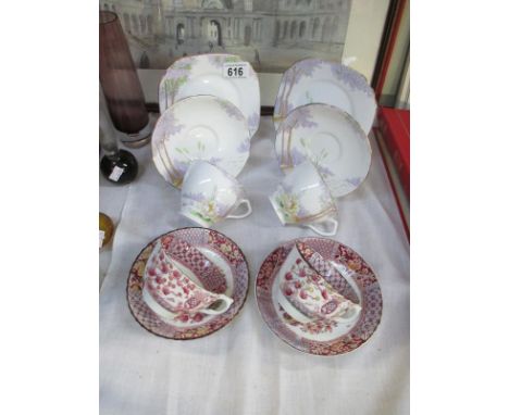 2 Wellington China trios and other cups and saucers