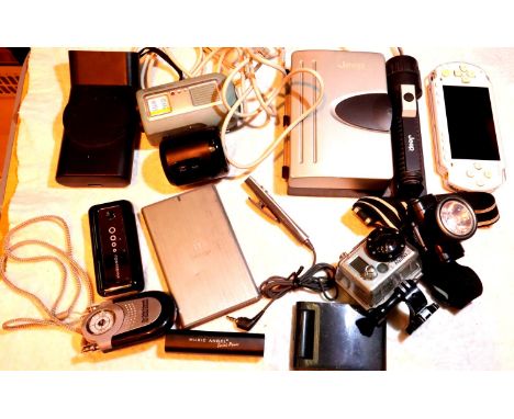 Mixed electrical items including a Sony PSP, Hero 2 camera, Jeep tool set etc. P&amp;P Group 2 (£18+VAT for the first lot and