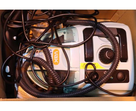 Boxed Vax Steam compact steam cleaner. Not available for in-house P&amp;P, contact Paul O'Hea at Mailboxes on 01925 659133 