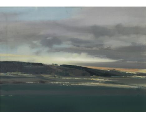OSCAR R. GOODALL (SCOTTISH b.1924) &nbsp;GREY CLOUDS OVER THE LOCH &nbsp;signed,oil on canvas, 40 x 55cm Condition Report:Ava