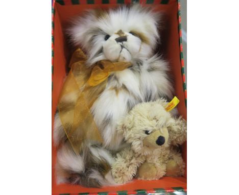 Charlie Bears: Fluff, together with a small modern yellow-tag Steiff bear (2) Condition Report:Available upon request