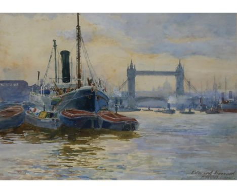 EDWARD R..... A.R.C.A Tower Bridge, London, signed, watercolour, 22 x 30cm Condition Report:Available upon request