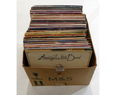 VINYL RECORDS a box of mostly soul R&amp;B vinyl LP records with Average White Band, Michael Jackson, Greg Phillinganes, Smok