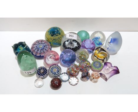 A Mats Jonasson face paperweight no 8159, other paperweights i9ncluding Perthshire, Mdina, Caithness etc&nbsp; Condition Repo