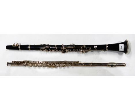 A flute inscribed Florian No GO358C together with a clarinet Condition Report:Available upon request