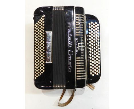 Fratelli Crosio continental chromatic C system musette tuned 4 voice 120 bass button 87 treble button accordion Condition Rep