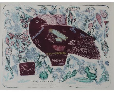 SYLVIA VON HARTMANN RSW (GERMAN b.1942) &nbsp;FLOWERS FROM ROXBURGHSHIRE &nbsp;Lithograph, signed lower right, numbered 6/17,