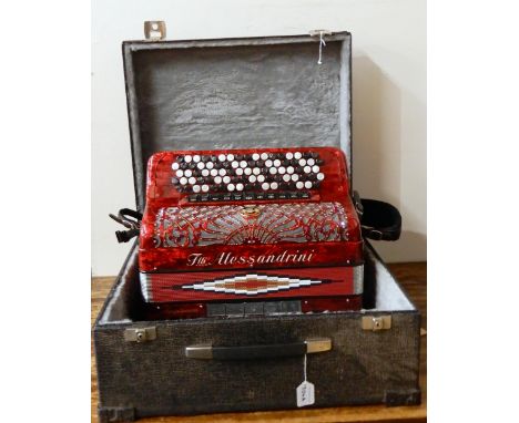 Alessandrini accordion&nbsp; continental chromatic C system 4 voice right hand 87 button and 120 bass button with double octa