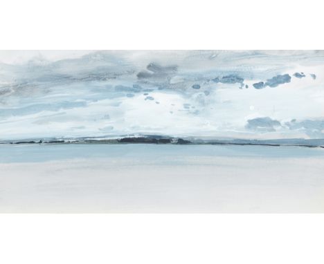 James F T Morrison RSA RSW LLD (British, 1932-2020)Snowstorm over the Grampians, Montrose Basin signed and dated 'MORRISON 19