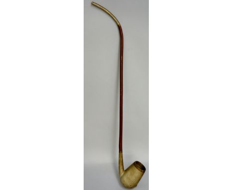 Advertising - a continental novelty advertising sign modelled as a long stemmed pipe with silver painted bowl and terminal, 1