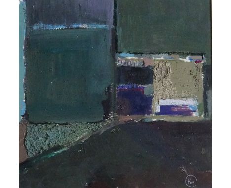 Kathleen M Crow - Kay 3, gouache and mixed media, monogrammed lower right, 32cm x 32cm, framedФ This lot may be subject to Ar