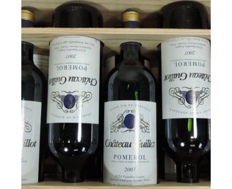 A case of twelve bottles of Chateau Guillot Pomerol, vintage 2007