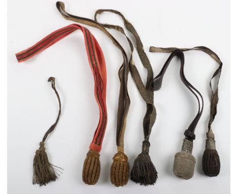 Five Military Sword Knots, of various types and periods. Two believed to be of American origin, Russian Army of Liberation Vl