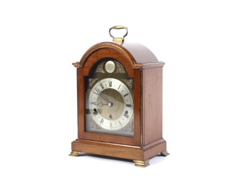 A 20th century mahogany cased Elliott bracket clock with Westminster Chimes. In arched case, the gilt metal dial titled Termp