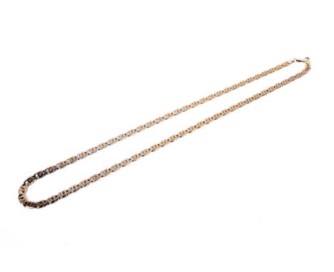 A vintage Italian 9ct gold filed-curb necklace. On a lobster-claw clasp, import hallmarks for Birmingham circa 1980 (date mar