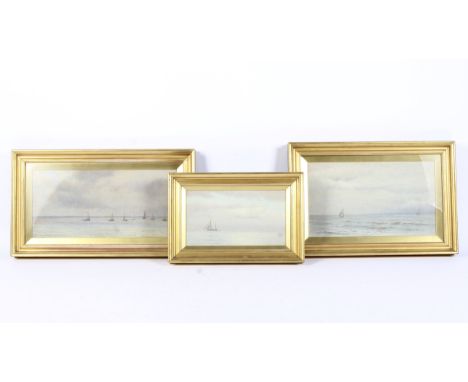 Alma Claude Burlton Cull (1880-1931), three maritime watercolours. Each depicting sailing ships in a seascape, each signed an