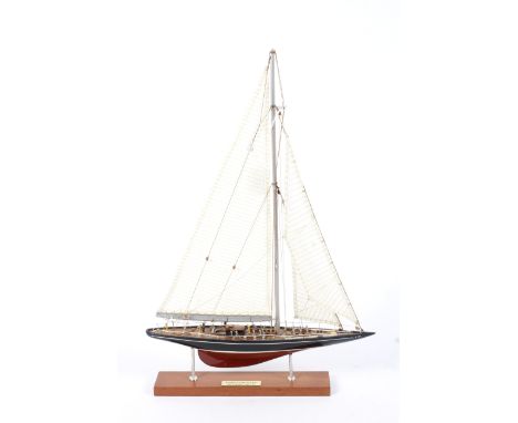 A model of the J-Class yacht Endeavour, designed by Sir Thomas Sopwith, 1934. The yacht was a challenger for the America's Cu