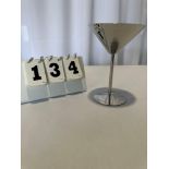 7oz Stainless Martini (crate chargers 5 X $8 each will be added to your invoice)