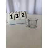 2oz Glass Creamer (crate chargers 2 X $8 each will be added to your invoice)