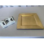 12" Square Gold Charger NO crate charges