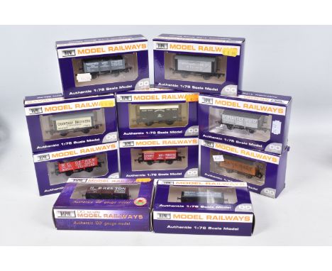 TEN  BOXED  OO GAUGE  DAPOL MODEL RAILWAY  WAGONS, to include a Porthywaen Lime Co Limited Edition with Certificate No. 106 o