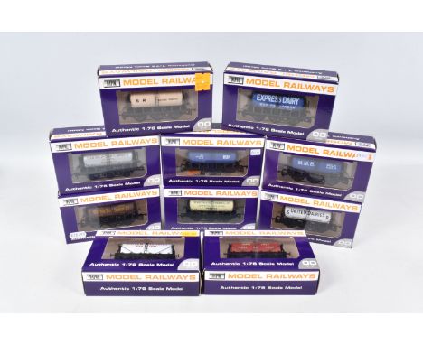 TEN BOXED OO GAUGE DAPOL MODEL RAILWAY WAGON SIX WHEEL TANKERS, to include a Culm Valley Dairy Co., a S R Butter Traffic, an 