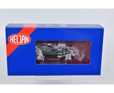 A BOXED OO GAUGE HELJAN MODEL RAILWAY DIESEL SHUNTER LOCOMOTIVE Class  07 no. D2985 in BR Green with Wasp Stripes, item no. 2