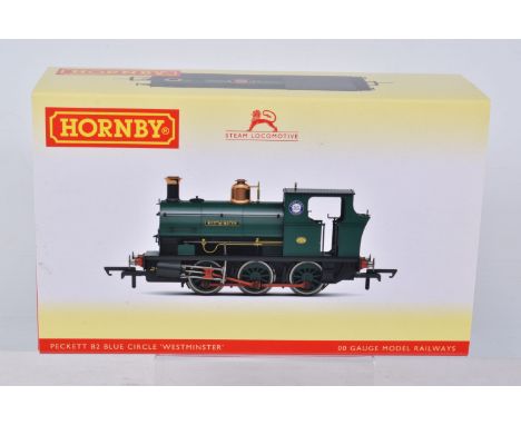A BOXED OO GAUGE HORNBY MODEL RAILWAY  STEAM LOCOMOTIVE Class B2 Peckett Blue Circle 'Westminster' in Associated Portland Cem