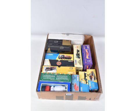 TWELVE BOXED CORGI DIECAST MODEL VEHICLES, and a blister Pack of Corgi 1:50 scale Ceramic sacks numbered 31606, a box of Corg