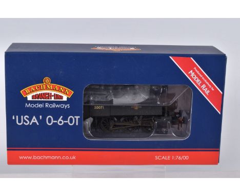 A BOXED OO GAUGE BACHMANN BRANCHLINE MODEL RAILWAY LOCOMOTIVE USA Tank 0-6-0T no. 30071 in BR Black with Late Crest - Weather