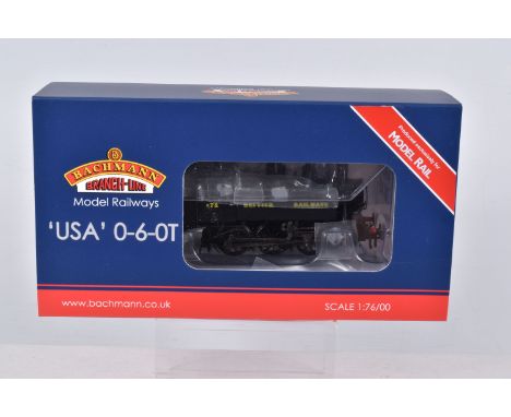 A BOXED OO GAUGE BACHMANN BRANCHLINE MODEL RAILWAY LOCOMOTIVE MR USE 0-6-0T Steam no. S73 in British Railways Black Livery, i