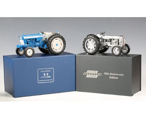 Five Universal John Doe 1:16 scale Show Edition model tractors, comprising 2008 Ford 5000, 2009 Doe 130, 2010 50th Anniversar