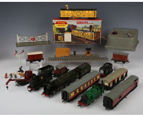 A collection of Hornby Dublo two and three-rail items, including locomotive 'Duchess of Montrose' and tender, locomotive 'Duc