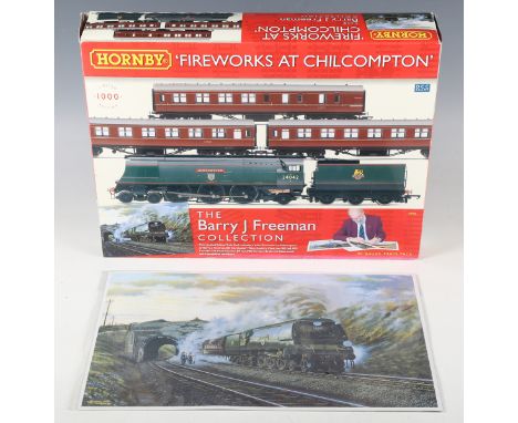 A Hornby gauge OO DCC Ready R.2908 'Fireworks at Chilcompton' train pack, boxed with certificate and colour print (box lightl