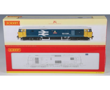 A Hornby gauge OO DCC Ready R.2517 Class 73 Bo-Bo diesel electric locomotive E6003, together with an R.2349 Class 50 Co-Co di