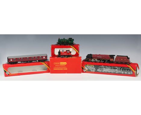 A small collection of Hornby Railways gauge OO items, comprising R.455 industrial tank locomotive, R.252 LNER J.83 tank locom