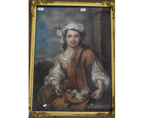 Large Waterolour, Portrait of a Young Girl, approx 70cm x 55cm